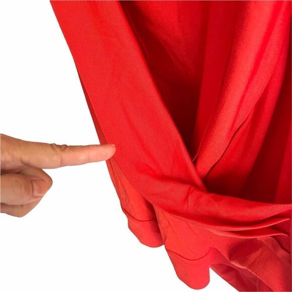 DIANE VON FÜRSTENBERG Silk Draped Sleeveless Blouse Red 6 - Picture 6 of 12